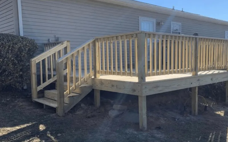 16x30 custom wood deck — Hickory NC deck builder