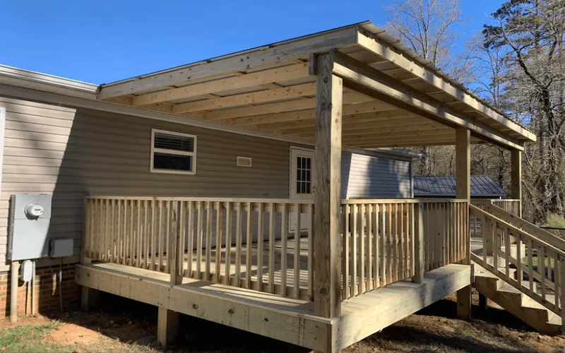Covered back deck and porch addition — Hickory NC deck company