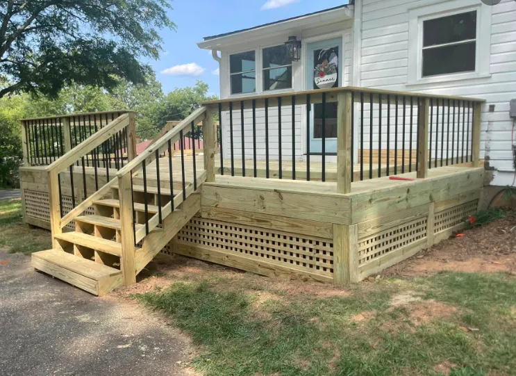 Old farmhouse deck replacement — Conover NC