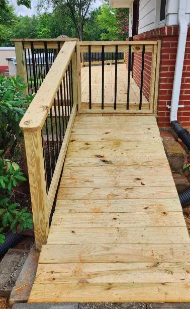 Front deck with gate and ramp — Hickory NC