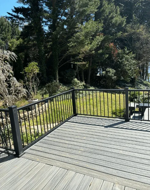 Composite deck build on Lake Hickory NC